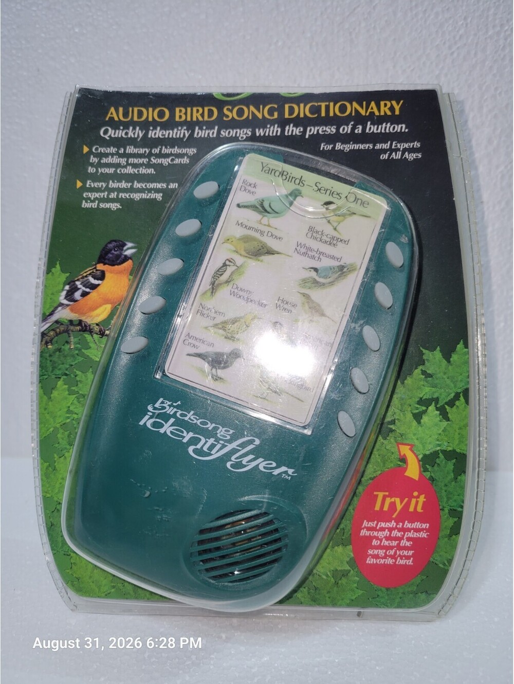 Birdsong Identiflyer Handheld w/ 3 Bird Cards & Headset - IF03 Electronic Sounds
